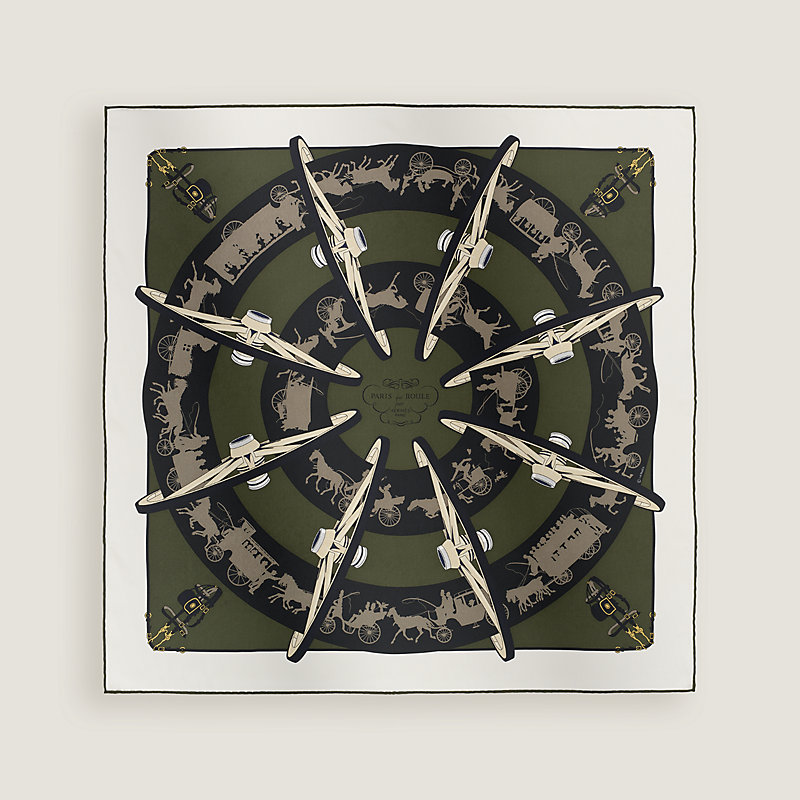 Paris Qui Roule scarf 70 - Purple | Hermès USA